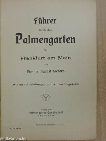 Führer durch den Palmengarten in Frankfurt am Main