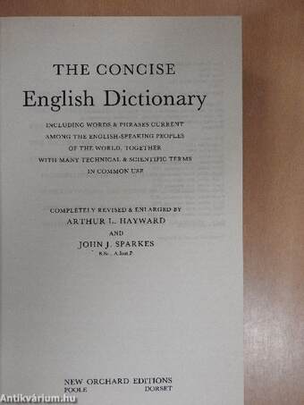 The Concise English Dictionary