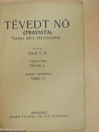 Tévedt nő (Traviata)