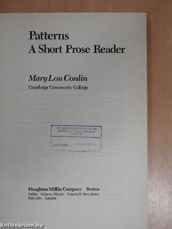 Patterns: A Short Prose Reader