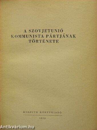 A Szovjetunió Kommunista Pártjának története