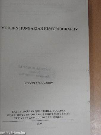 Modern hungarian historiography