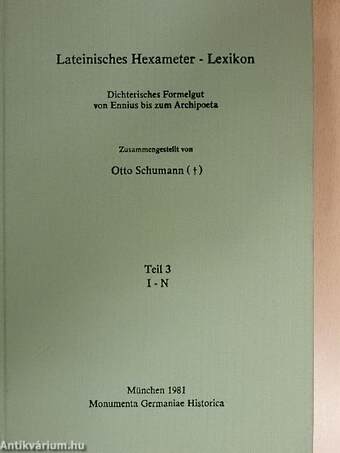 Lateinisches Hexameter-Lexikon Teil 3 I-N