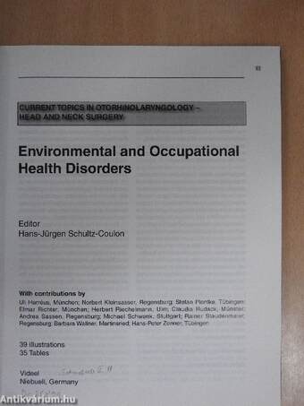 Environmental and Occupational Health Disorders