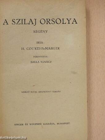 A szilaj Orsolya