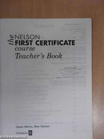 The Nelson First Certificate course - Teacher's Book