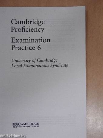 Cambridge Proficiency Examination Practice 6