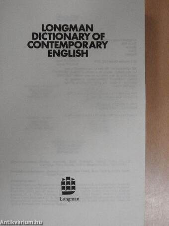 Longman Dictionary of Contemporary English