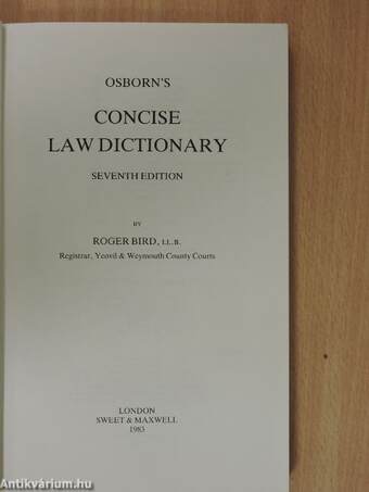 Osborn's Concise Law Dictionary