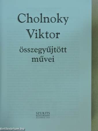 Cholnoky Viktor összegyűjtött művei I.