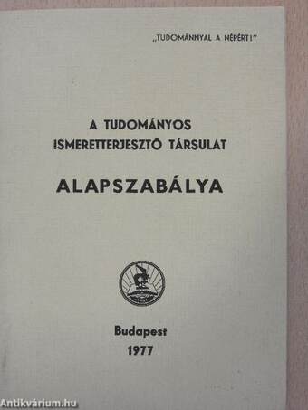 A Tudományos Ismeretterjesztő Társulat alapszabálya