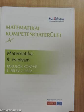 Tanulók könyve - Matematika 9. évfolyam 1. félév 2.