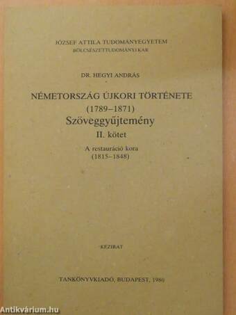 Németország újkori története 1789-1871. II.