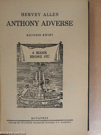 Anthony Adverse I-III.