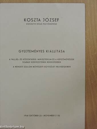 Koszta József gyűjteményes kiállítása