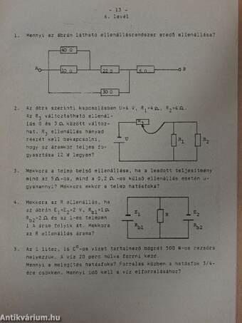 Fizikai levelek 1-12.