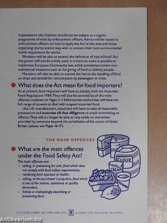 The Food Safety Act 1990 and You