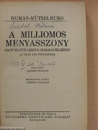 A milliomos menyasszony I-VI.