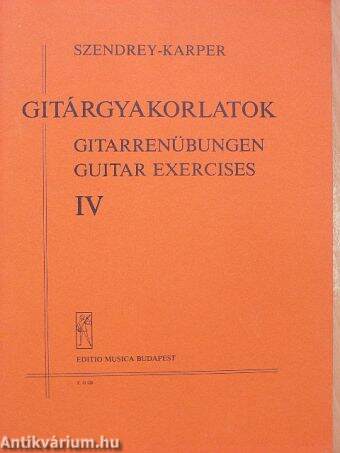 Gitárgyakorlatok IV.