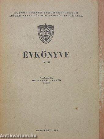 Eötvös Loránd Tudományegyetem Apáczai Csere János Gyakorló Iskolájának Évkönyve 1963-64.