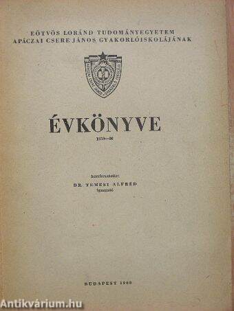 Eötvös Loránd Tudományegyetem Apáczai Csere János Gyakorló Iskolájának Évkönyve 1959-60.