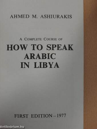 How to speak Arabic in Libya