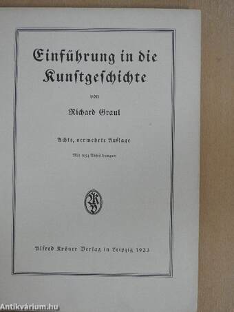 Einführung in die kunstgeschichte (gótbetűs)