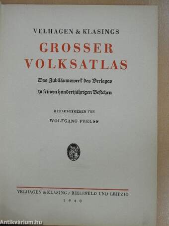 Velhagen & Klasings grosser volksatlas