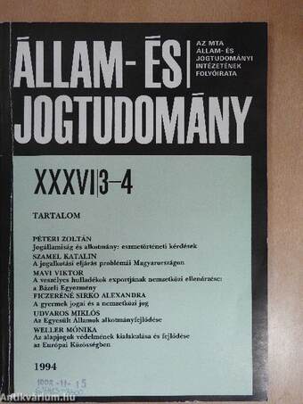 Állam- és Jogtudomány 1994/3-4.