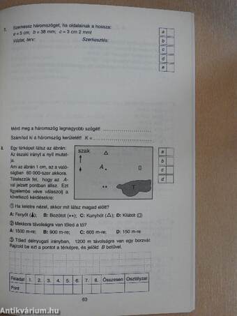 Matematika 5. Felmérő feladatsorok, javítókulcsok