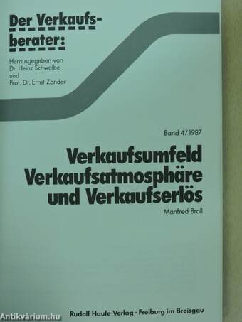 Verkaufsumfeld Verkaufsatmosphäre und Verkaufserlös