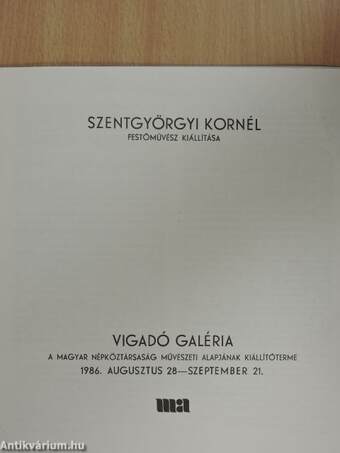 Szentgyörgyi Kornél festőművész kiállítása