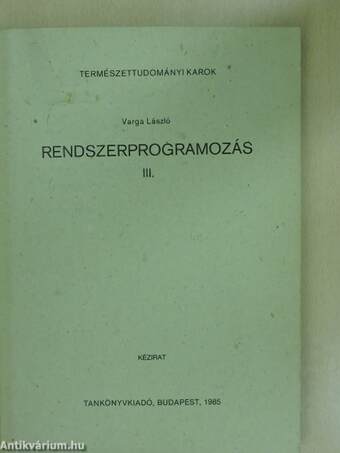 Rendszerprogramozás III.