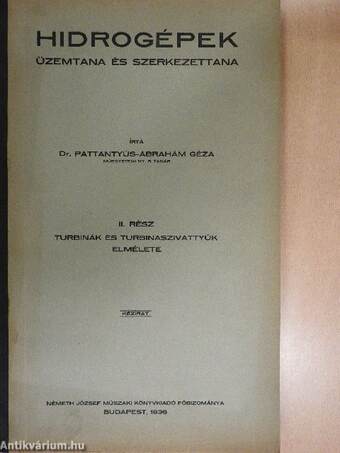 Hidrogépek üzemtana és szerkezettana II.