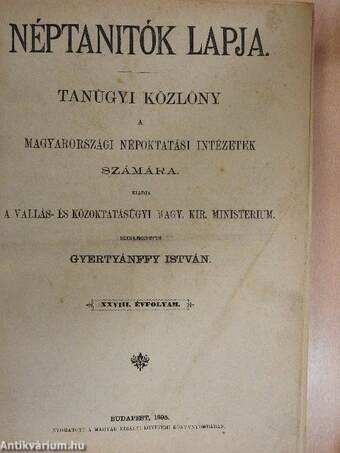 Néptanítók Lapja 1895. (nem teljes évfolyam)