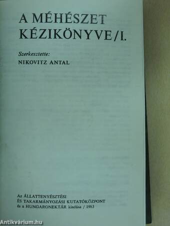 A méhészet kézikönyve I-II.