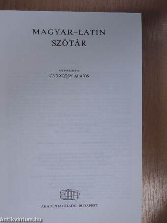 Magyar-latin kéziszótár