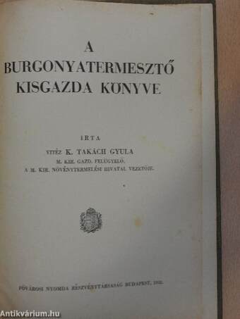 A burgonyatermesztő kisgazda könyve