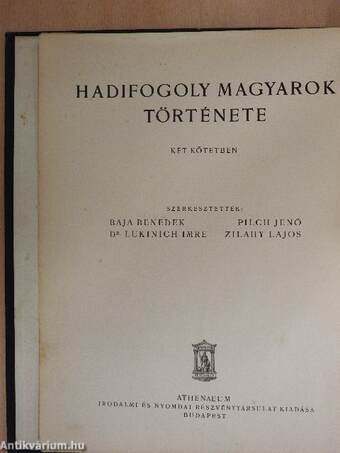 Hadifogoly magyarok története I. (töredék)