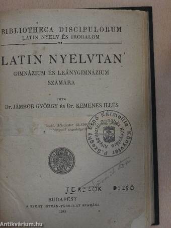 Latin nyelvtan