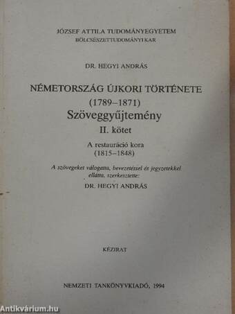 Németország újkori története 1789-1871. II.