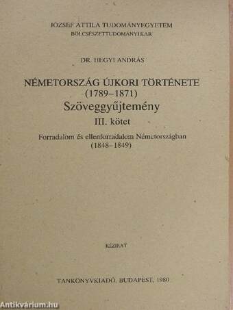 Németország újkori története 1789-1871. III.