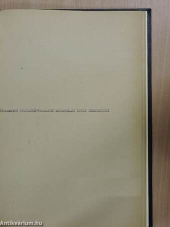 Folyamatos folyadék-folyadék extrahálás ipari lehetőségei/Azeotropikus észterifikálás