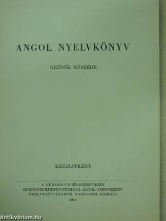 Angol nyelvkönyv