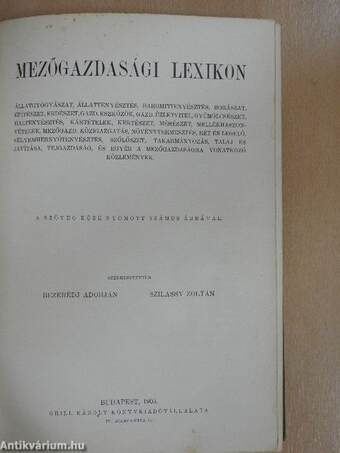 Mezőgazdasági Lexikon I-II.