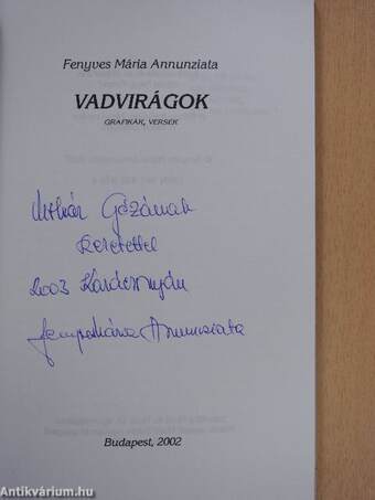 Vadvirágok (dedikált példány)