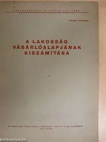 A lakosság vásárlóalapjának kiszámítása