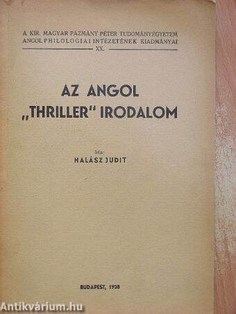 Az angol "thriller" irodalom