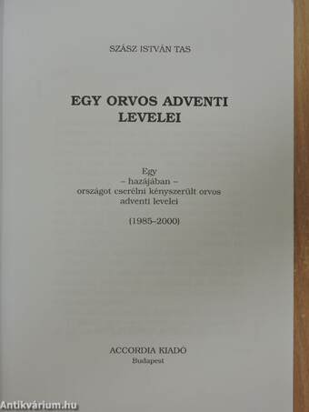 Egy orvos adventi levelei