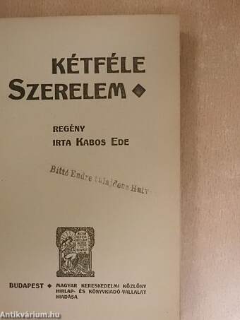 Kétféle szerelem